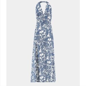 Bella Freud Inkwell Floral Maxi Dress Nwt